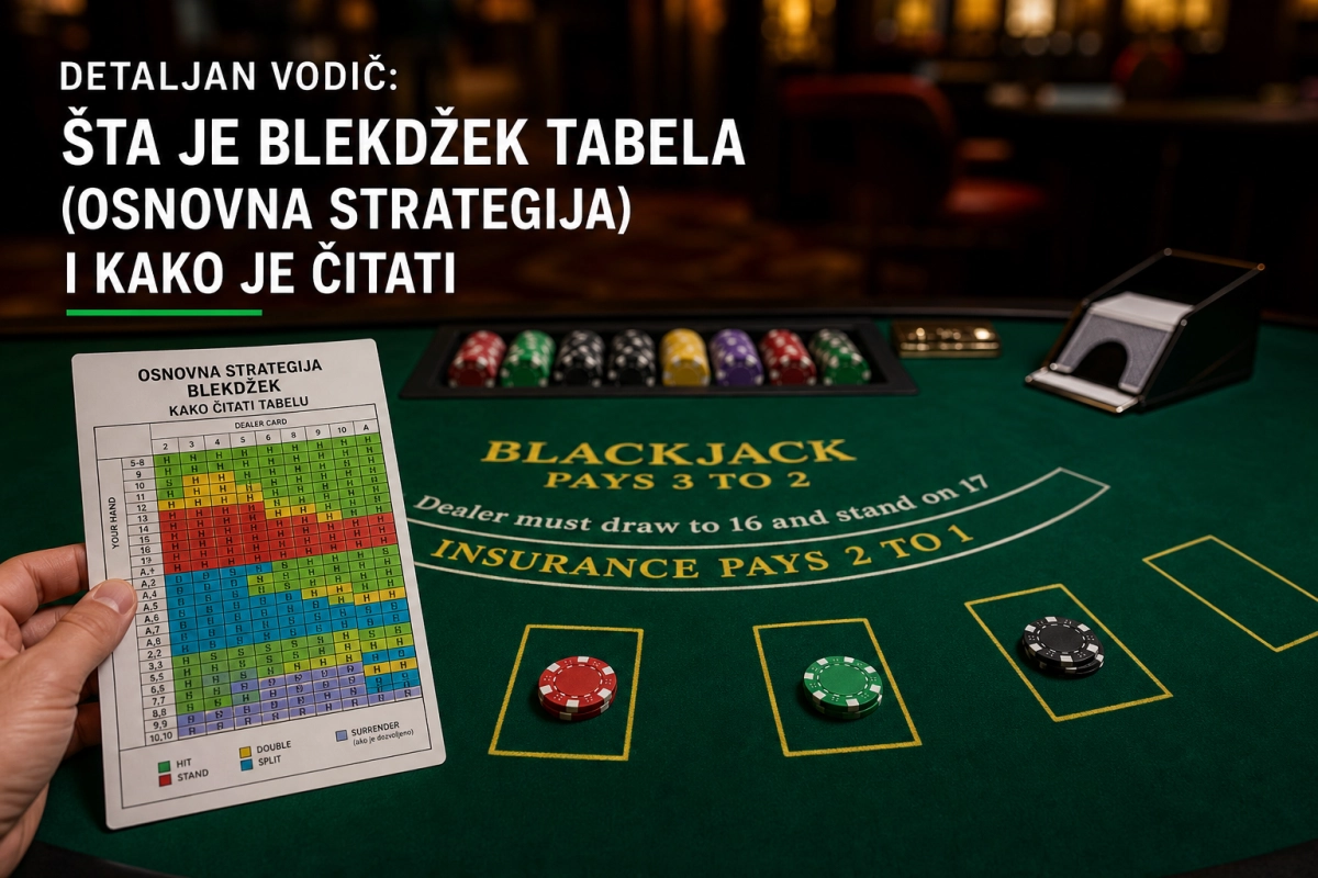 Detaljan vodič: šta je blekdžek tabela (osnovna strategija) i kako je čitati
