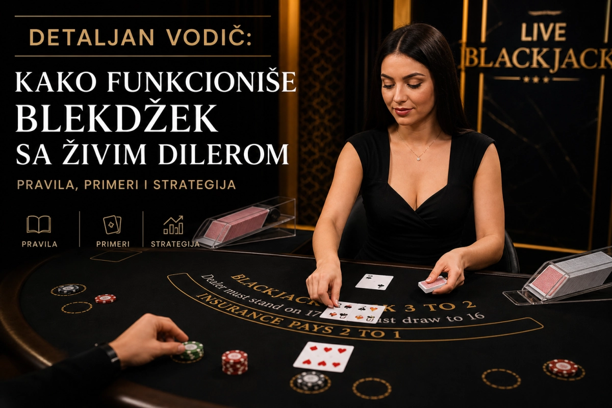 Detaljan vodič: kako funkcioniše blekdžek sa živim dilerom — pravila, primeri i strategija